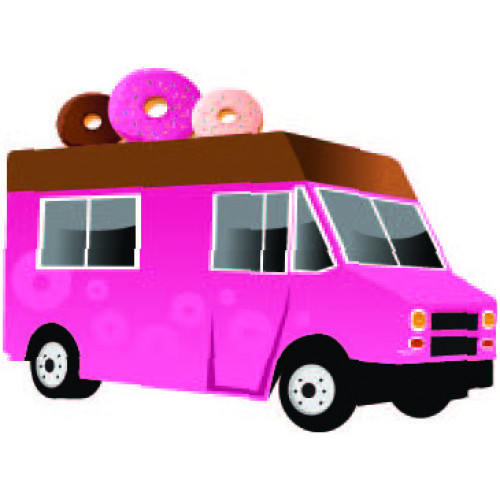 Donut Food Truck Cardboard Cutout Free Shipping